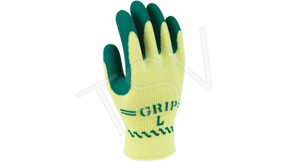 Natural rubber latex coated gloves S