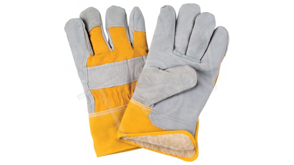Lined work gloves